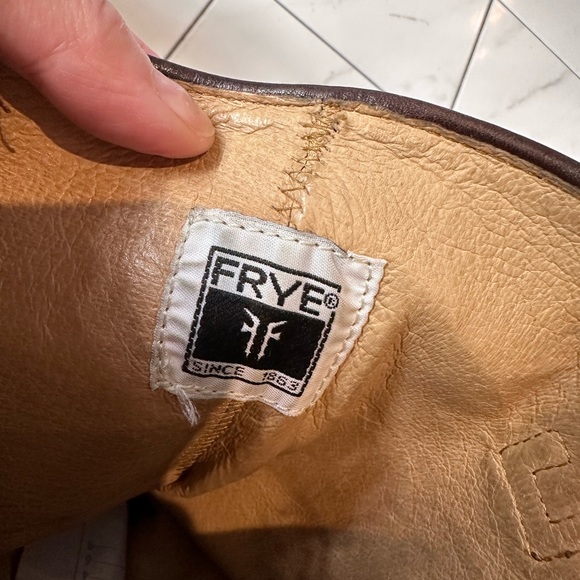 ✨SALE✨ Frye Paige Tall Riding Boots Brown Leather Women’s 6.5 B Pull-On - Picture 8 of 10